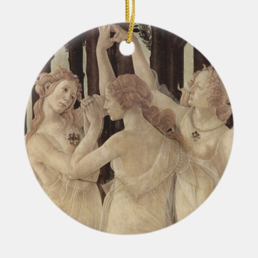 Botticelli's drietraces-ornament keramisch ornament (Voorkant)