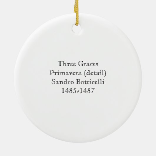 Botticelli's drietraces-ornament keramisch ornament (Achterkant)