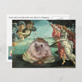 Botticelli's geboorte van een egel briefkaart (Voorkant / Achterkant)