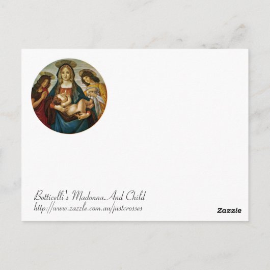 Botticelli's Madonna en Child Briefkaart (Achterkant)