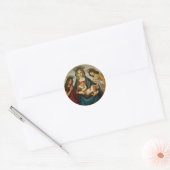 Botticelli's Madonna en Child Ronde Sticker (Envelop)