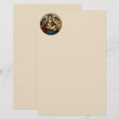 Botticelli's Madonna en Kind Briefpapier (Voorkant / Achterkant)