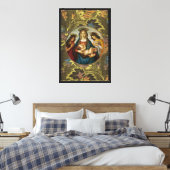 Botticelli's Madonna en Kind Canvas Afdruk (Insitu (Slaapkamer))