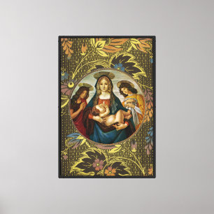 Botticelli's Madonna en Kind Canvas Afdruk