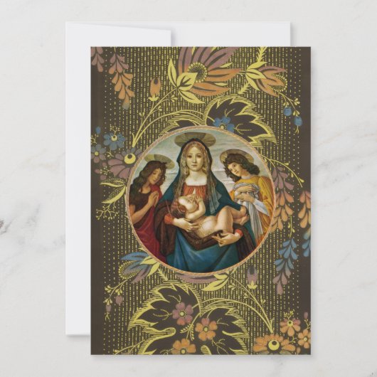 Botticelli's Madonna en Kind Kaart (Voorkant)