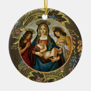 Botticelli's Madonna en Kind Keramisch Ornament