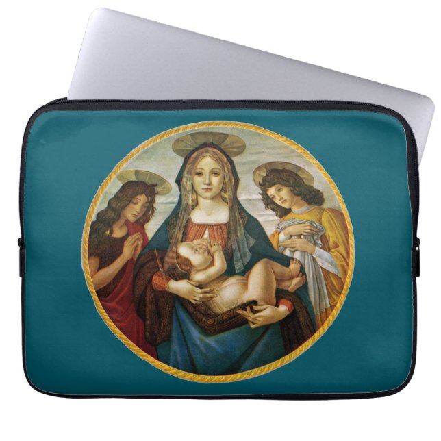 Botticelli's Madonna en Kind  Laptop Sleeve (Voorkant)