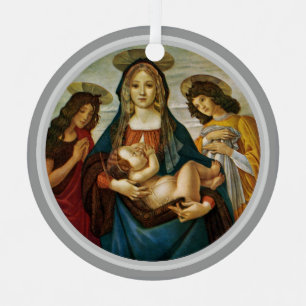 Botticelli's Madonna en Kind Metalen Ornament