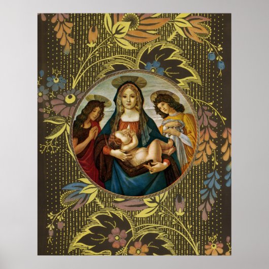 Botticelli's Madonna en Kind Poster (Voorkant)