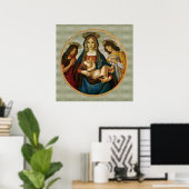 Botticelli's Madonna en Kind Poster (Thuiskantoor)
