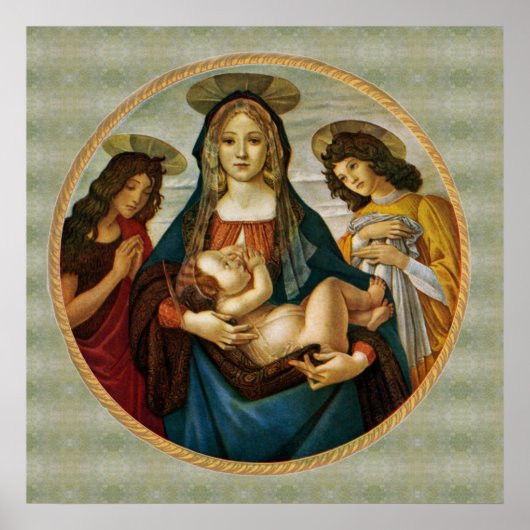 Botticelli's Madonna en Kind Poster (Voorkant)