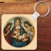 Botticelli's Madonna en Kind Sleutelhanger (Achterkant)