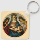 Botticelli's Madonna en Kind Sleutelhanger (Achterkant)