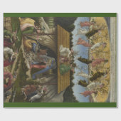 Botticelli's mystieke kerstcadeautje met kerstcade cadeaupapier (Vlak)