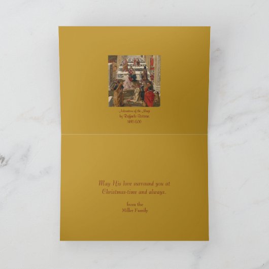 Botticini's Adoration of the Magi Holiday Feestdagen Kaart (Binnen)