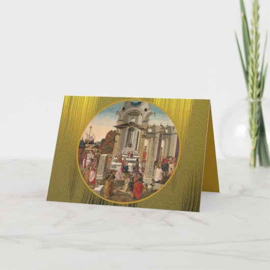 Botticini's Adoration of the Magi Holiday Feestdagen Kaart (Voorkant)