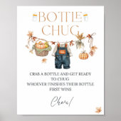 Bottle Chug Baby shower Pompoen Poster (Voorkant)