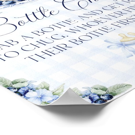 Bottle Chug Blueberry Pannenkoek Baby Brunch Poster (Hoek)