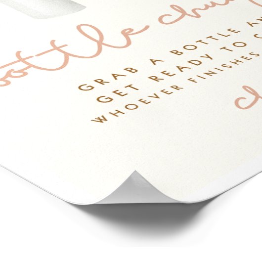 Bottle Chug Boho Baby shower Spelbord Poster (Hoek)