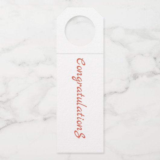 Bottle Hanger - Gefeliciteerd (Achterkant)