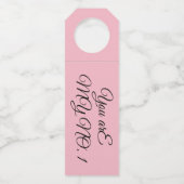 Bottle Hanger - jij bent mijn nummer 1 (Voorkant)