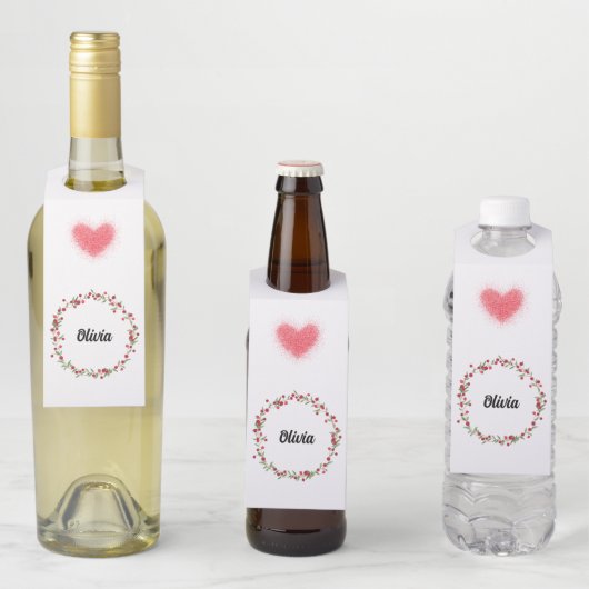 Bottle Hanger Labels - Olivia (In situ)