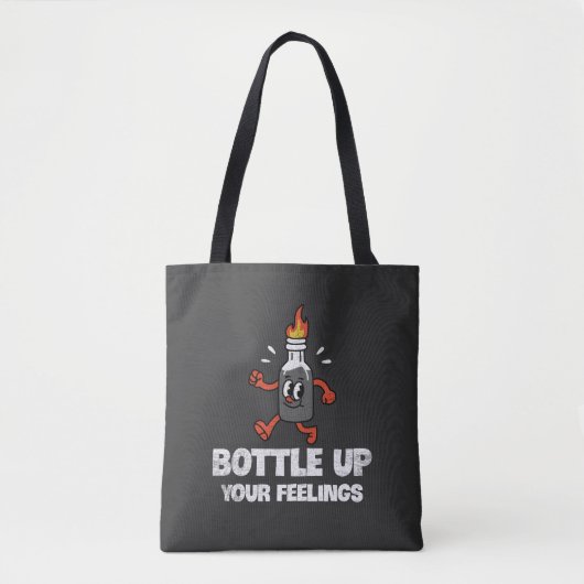 Bottle je gevoelens op tote bag (Voorkant)