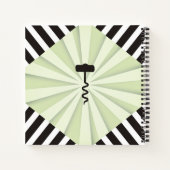 Bottle kurkentrekker zelfgemaakte wijnproeverij da notitieboek (Achterkant)