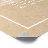 Bottle on Beach Sand Wedding Sezing Chart Poster (Hoek)