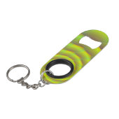 Bottle Open met coiled Yellow Rope Tunnel Sleutelhanger Flessenopener (Voorkant Gekanteld)