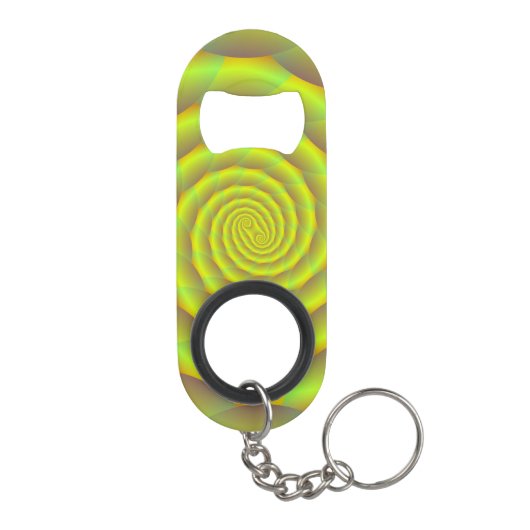 Bottle Open met coiled Yellow Rope Tunnel Sleutelhanger Flessenopener (Achterkant)