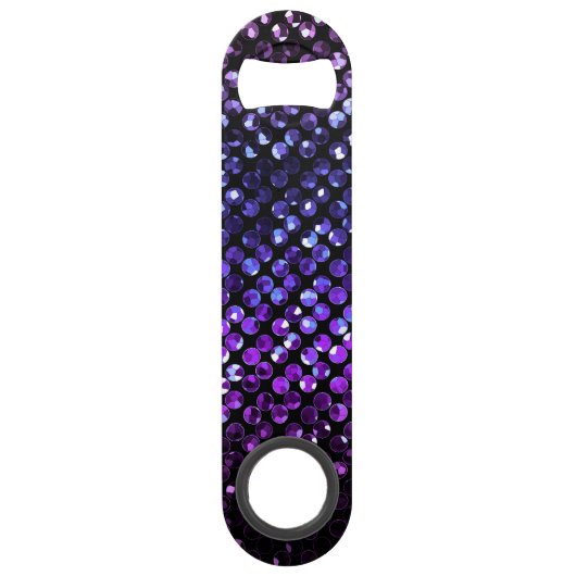 Bottle Open Paarse Crystal Bling Straat Speed Flessenopener (Voorkant)