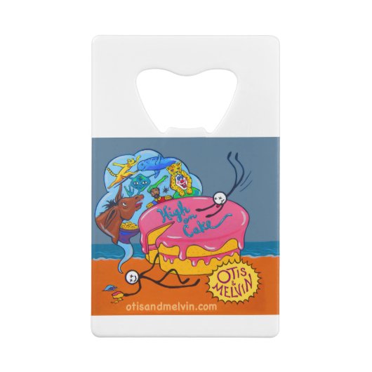 Bottle Opener - Otis en Melvin - High on Cake Creditkaart Flessenopener (Achterkant)