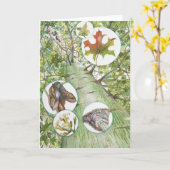 Bottle Tree Wenskaart (5" x 7") met Envelop Kaart (Gele Bloem)