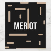 Bottle vine merlot desing wijn etiket (Enkel label)