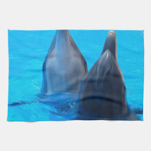 bottlenose de mariene oceaan van dolfijnvissen theedoek