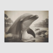  Bottlenose Dolfijn Foto Decoupage Tissuepapier (Voorkant)