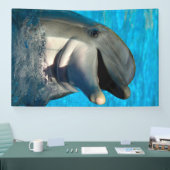 Bottlenose dolfijn hoofd Banner (Beurs)