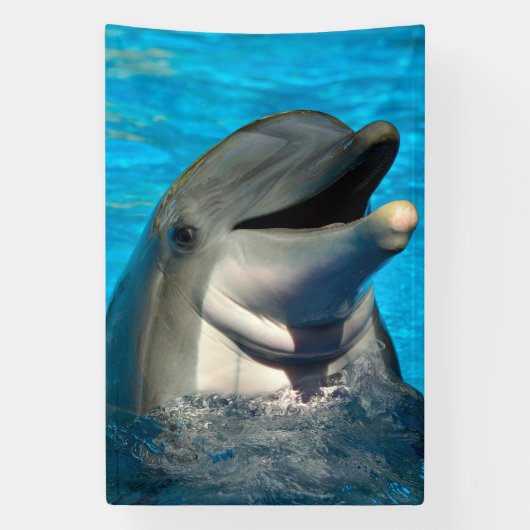 Bottlenose dolfijn hoofd Banner (Verticaal)