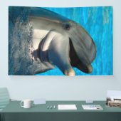 Bottlenose dolfijn hoofd Banner (Beurs)