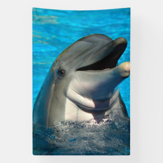 Bottlenose dolfijn hoofd Banner (Verticaal)