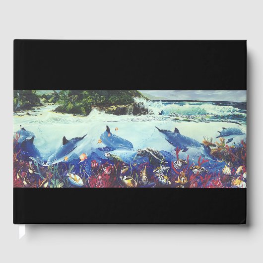 Bottlenose Dolfijnen Ocean Fish Guest Book Gastenboek (Voorkant)