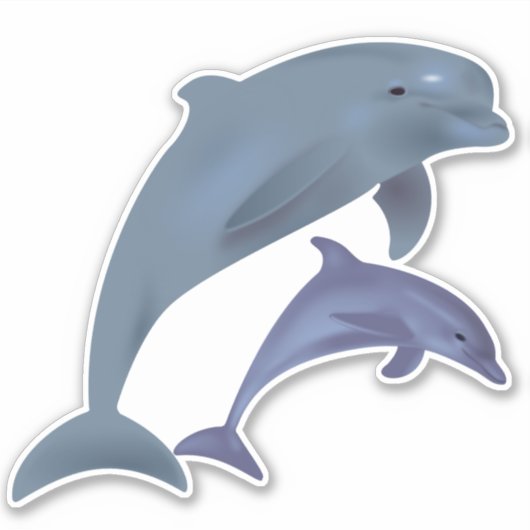 Bottlenose Dolfijnen Sticker (Voorkant)