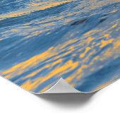 Bottlenose dolfijnen, zonsondergang oceaan scene. poster (Hoek)