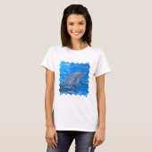 Bottlenose Dolphin-dames met T-shirt (Voorkant volledig)