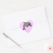 Bottlenose Dolphin Hart Sticker (Envelop)
