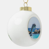 Bottlenose Dolphin Keramische Bal Ornament (Links)