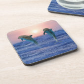 Bottlenose Dolphin op Sunrise Drankjes Onderzetter (Linkerzijde)