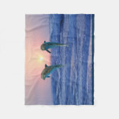 Bottlenose Dolphin op Sunrise Fleece Deken (Voorkant)