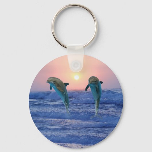 Bottlenose Dolphin op Sunrise Sleutelhanger (Voorkant)